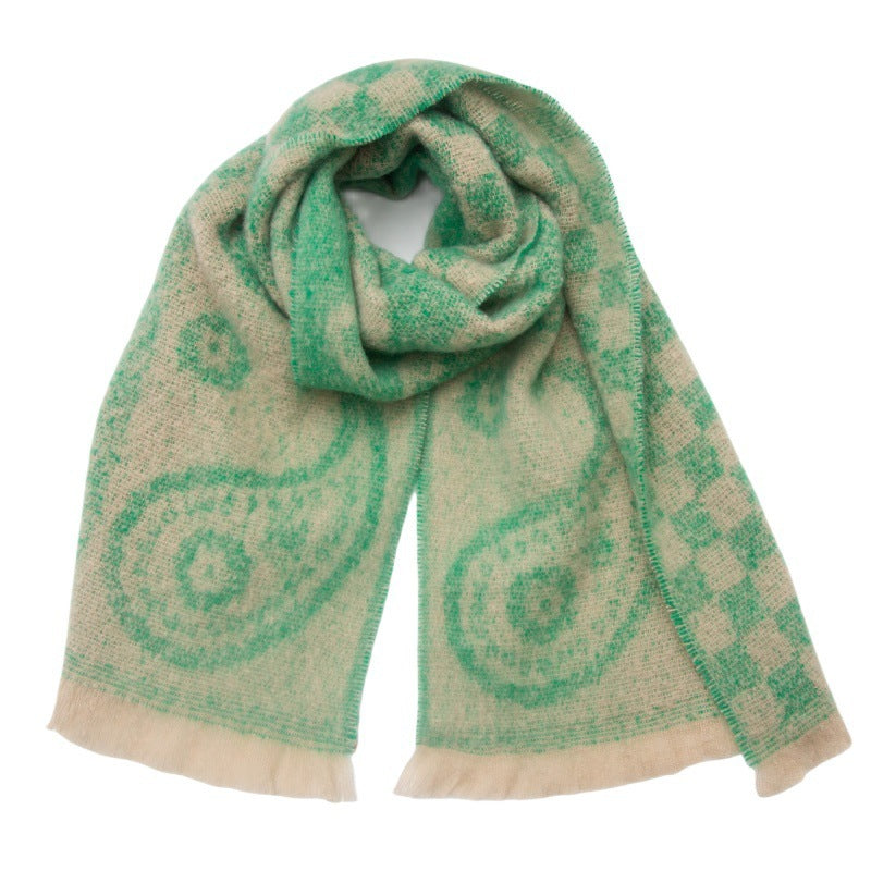 Women's Neck Warmer Paisley Jacquard Scarf