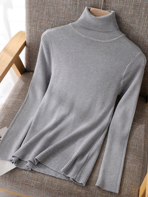 Women's slim high-neck Sweater