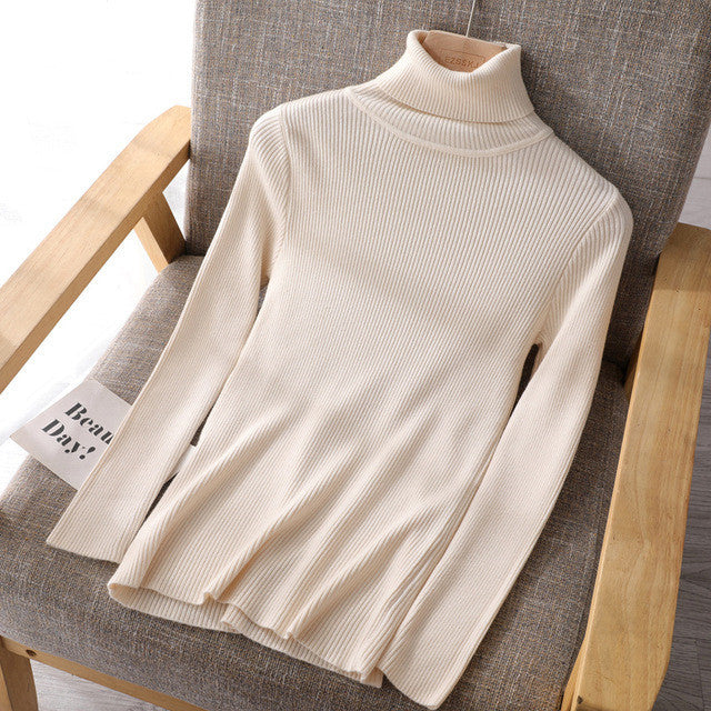 Women's slim high-neck Sweater