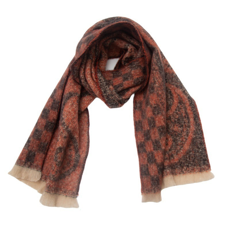 Women's Neck Warmer Paisley Jacquard Scarf