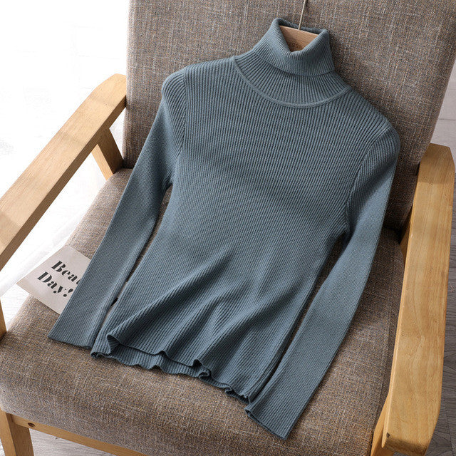 Women's slim high-neck Sweater