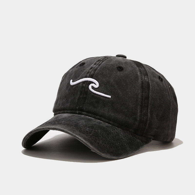 Unisex Washed Three-dimensional Wave Cap