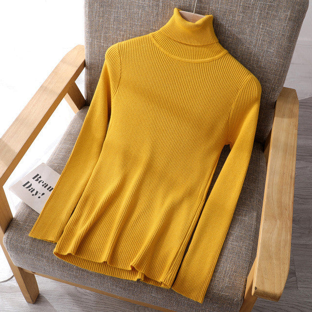 Women's slim high-neck Sweater