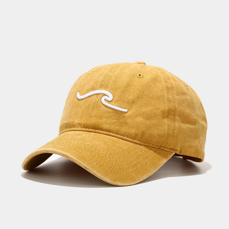 Unisex Washed Three-dimensional Wave Cap