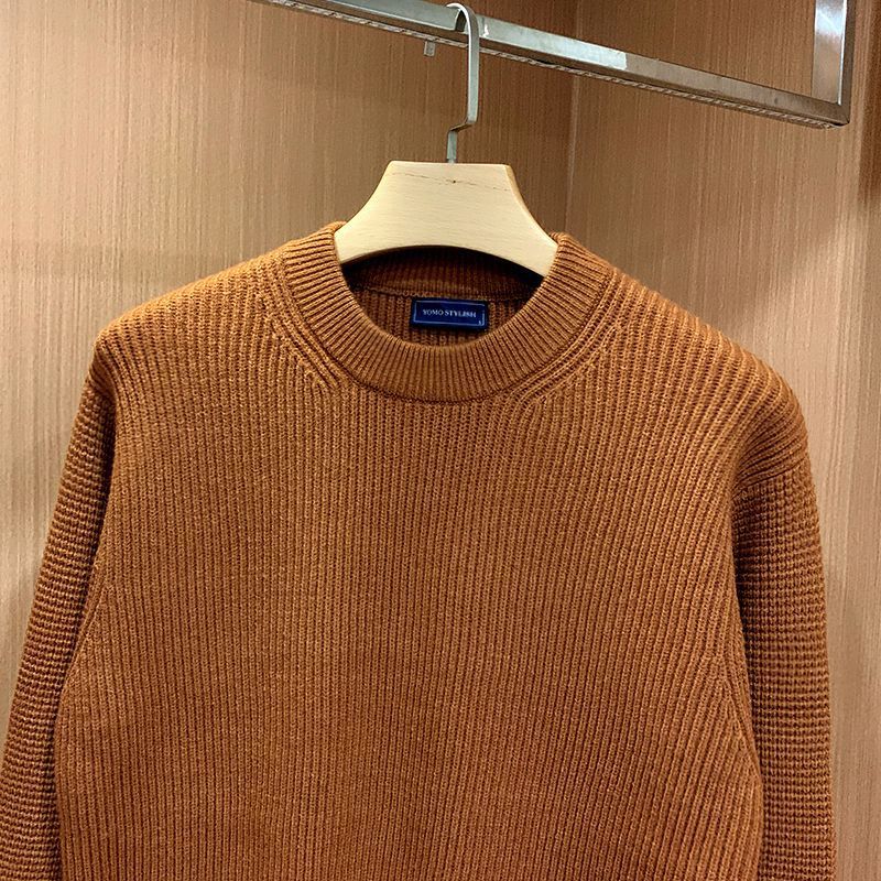 Men's Drop-shoulder Loose Round Neck Sweater