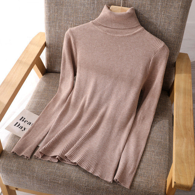 Women's slim high-neck Sweater