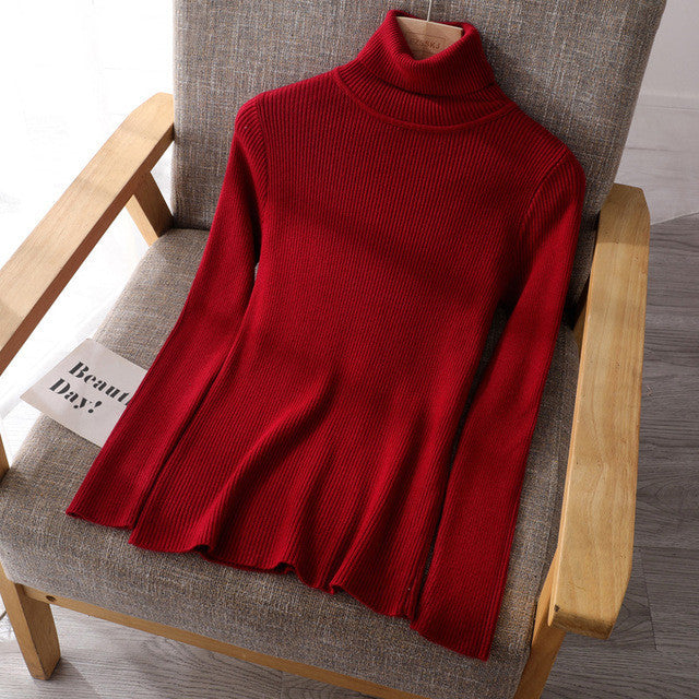 Women's slim high-neck Sweater