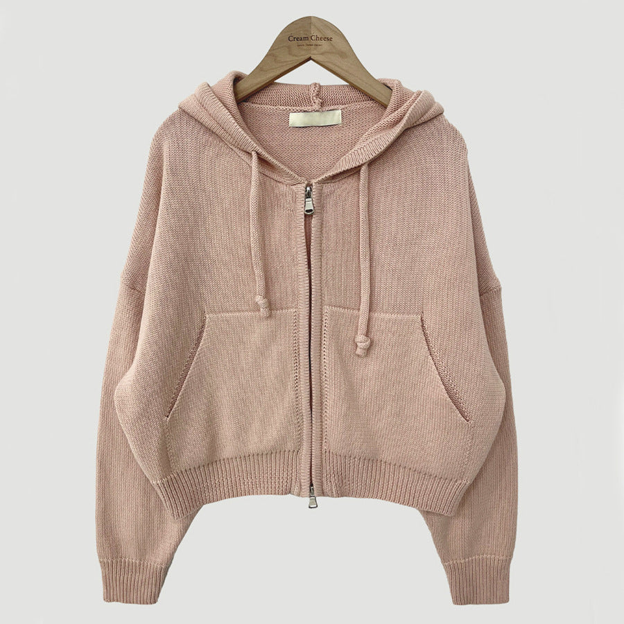 Women's Hooded String Sweater