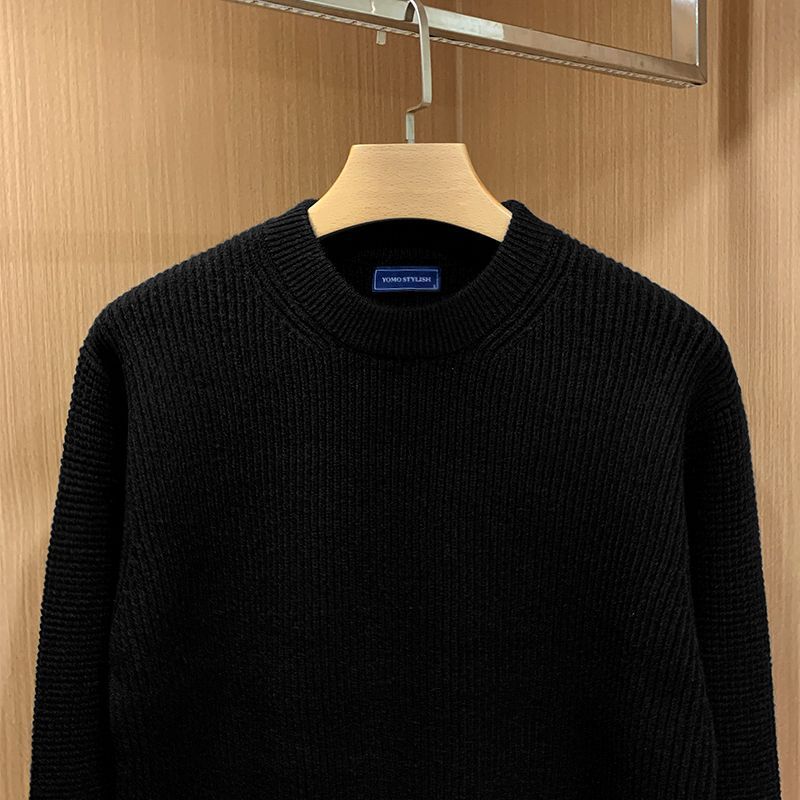 Men's Drop-shoulder Loose Round Neck Sweater