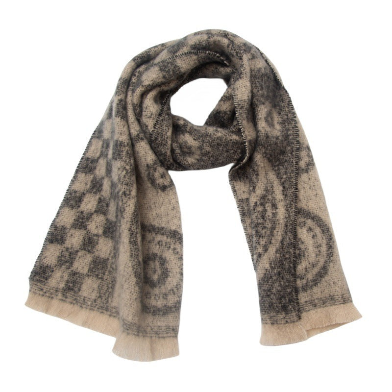 Women's Neck Warmer Paisley Jacquard Scarf