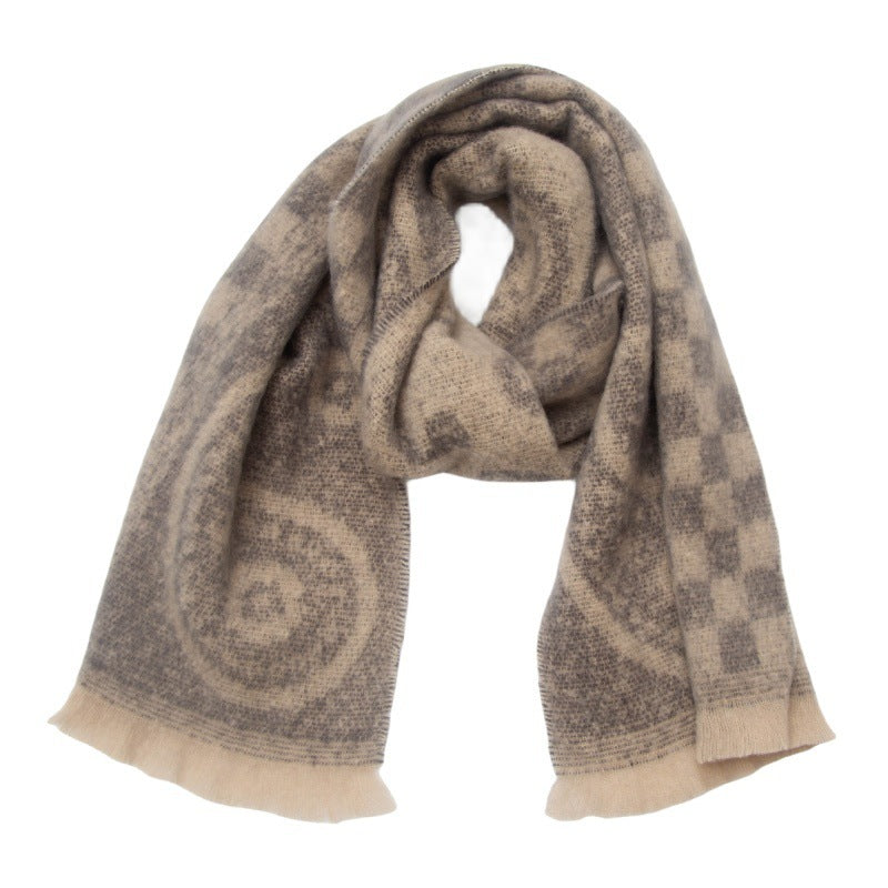 Women's Neck Warmer Paisley Jacquard Scarf