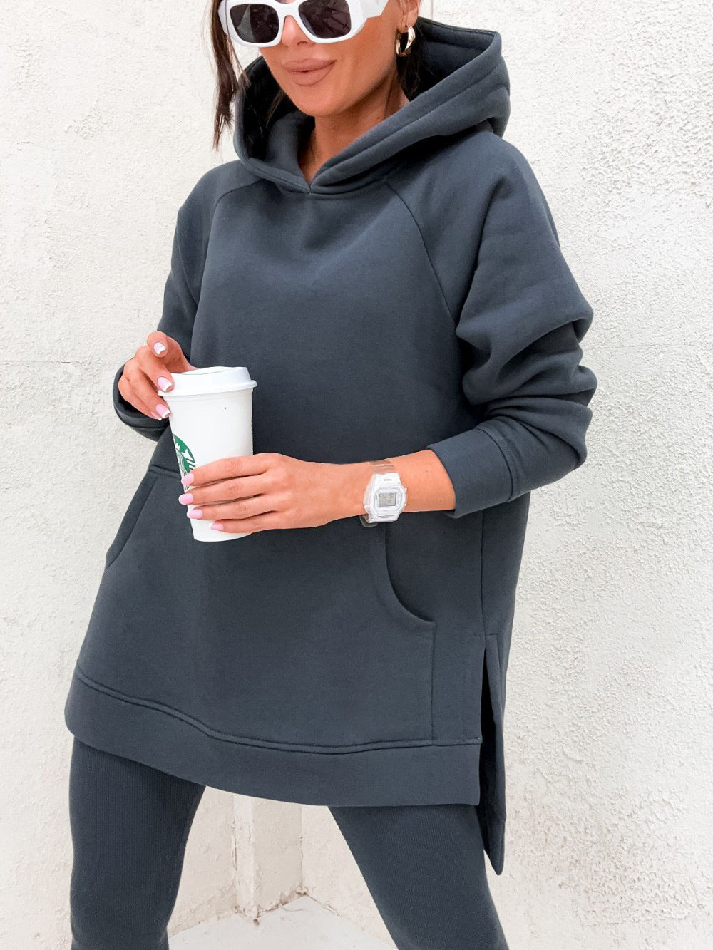 Women's Solid Colour Hoodie