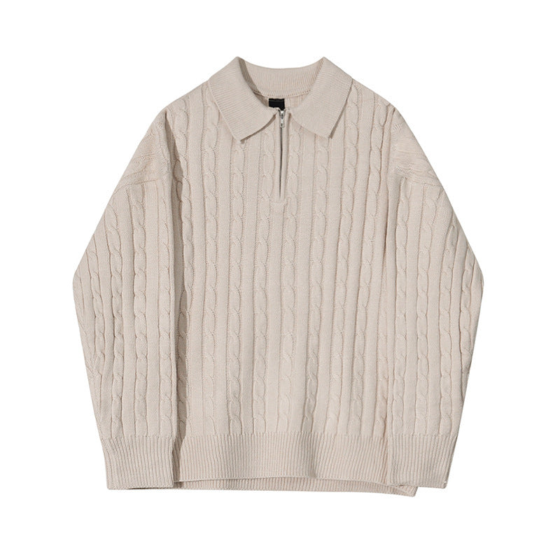 Men's Niche Lapel Pullover Sweater