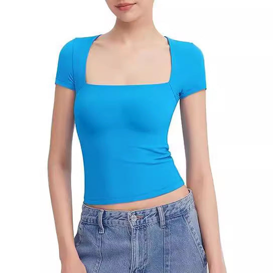 Women's Summer Pullover Outer Wear Slim T-shirt