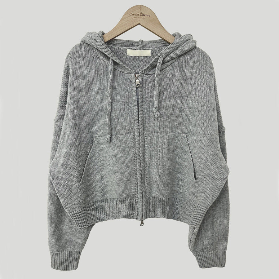 Women's Hooded String Sweater