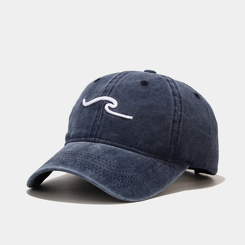 Unisex Washed Three-dimensional Wave Cap