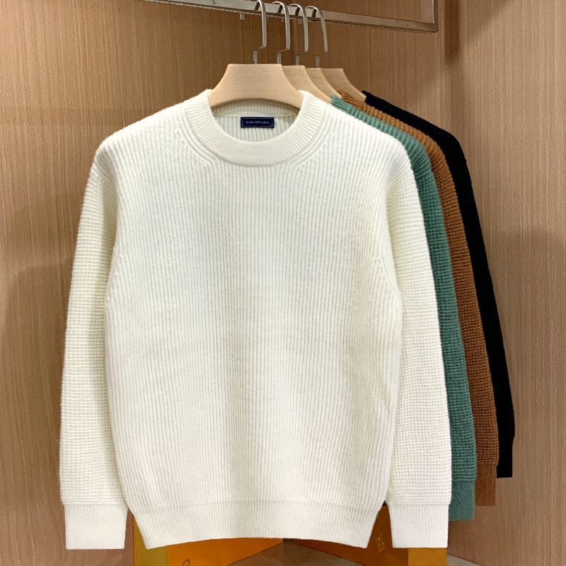 Men's Drop-shoulder Loose Round Neck Sweater