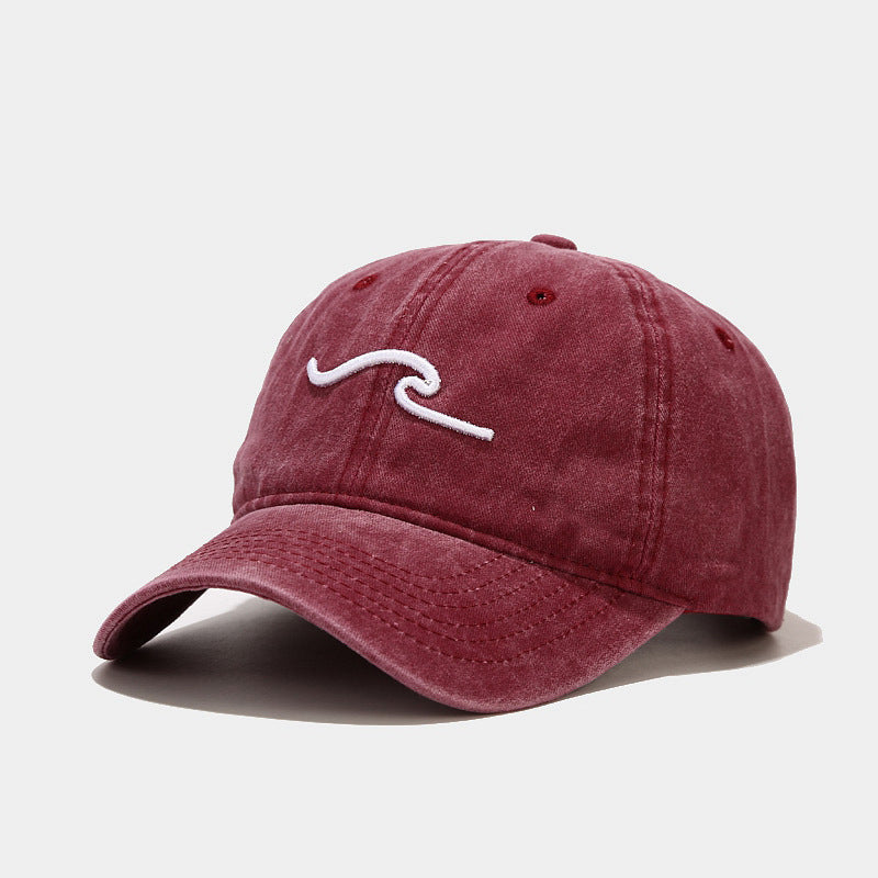 Unisex Washed Three-dimensional Wave Cap