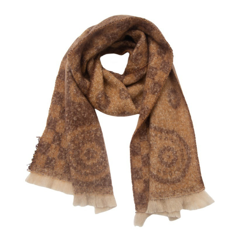 Women's Neck Warmer Paisley Jacquard Scarf