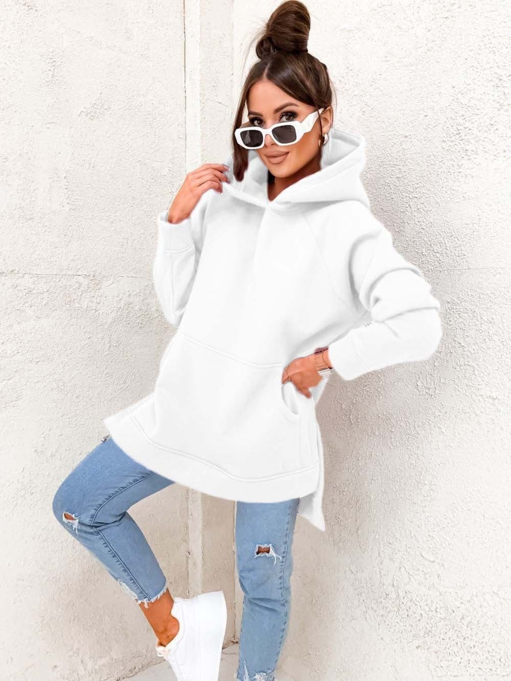 Women's Solid Colour Hoodie