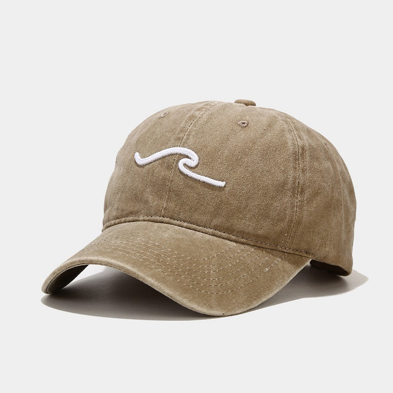 Unisex Washed Three-dimensional Wave Cap